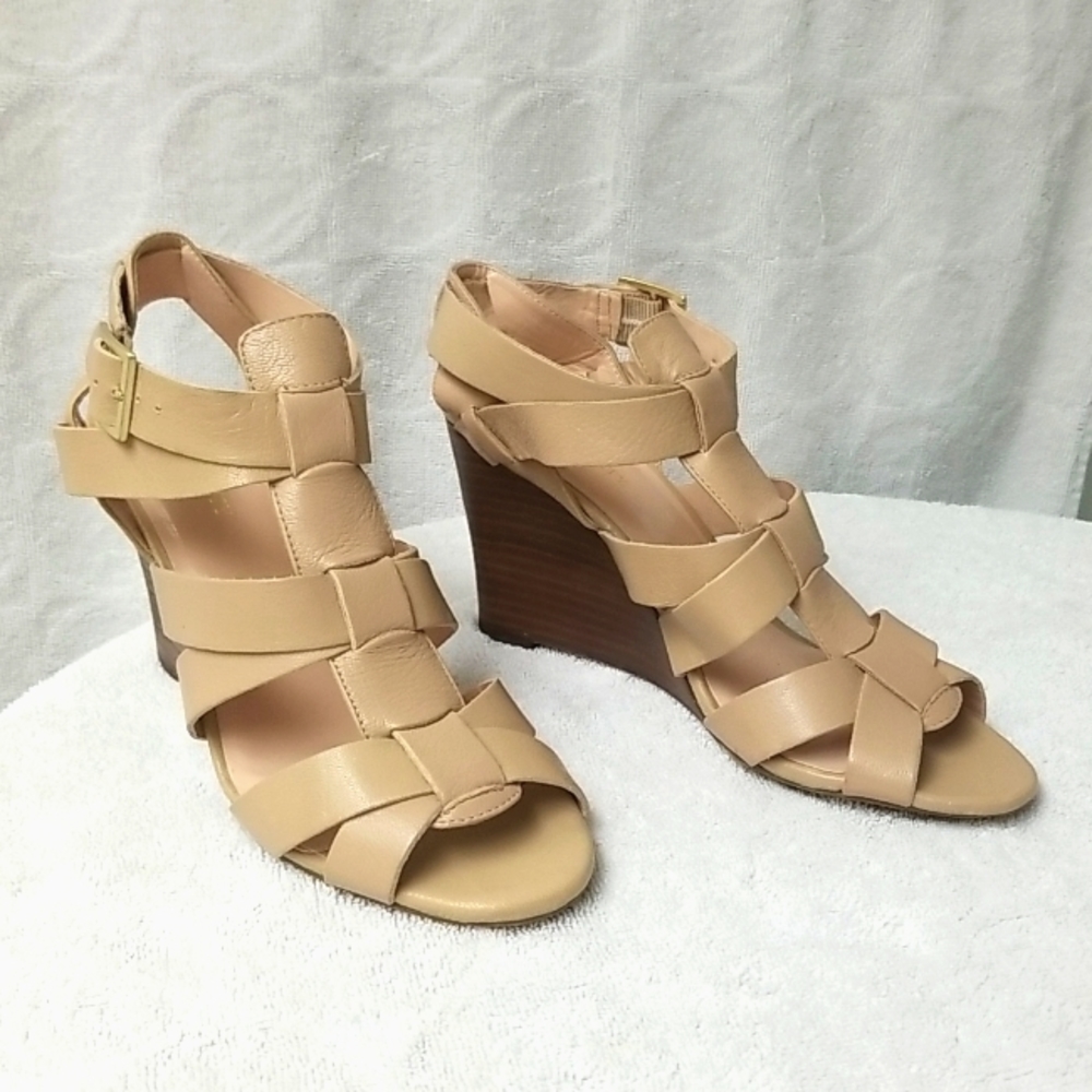 Genuine Leather Wedge Sandals